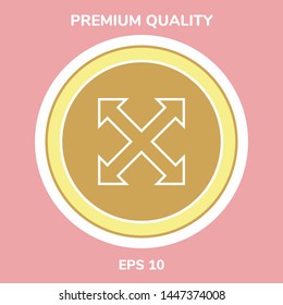 Extend, resize, enlarge line icon. Graphic elements for your design