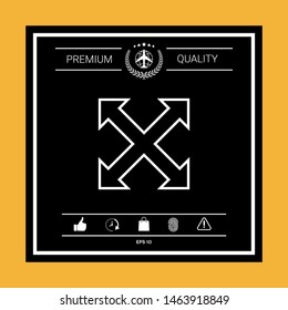 Extend, resize, enlarge line icon. Graphic elements for your design