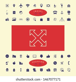 Extend, resize, enlarge line icon. Graphic elements for your design