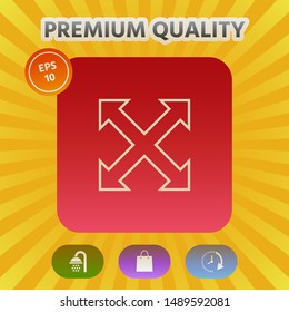 Extend, resize, enlarge line icon. Graphic elements for your design