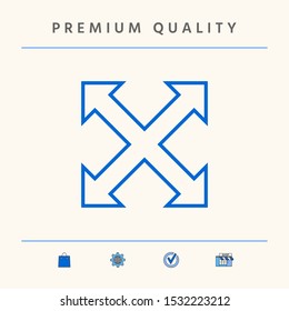 Extend, resize, enlarge line icon. Graphic elements for your design