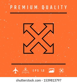 Extend, resize, enlarge line icon. Graphic elements for your design