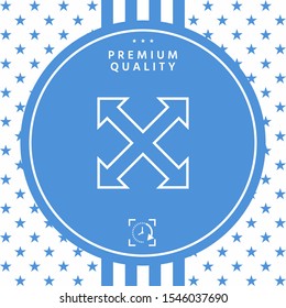 Extend, resize, enlarge line icon. Graphic elements for your design