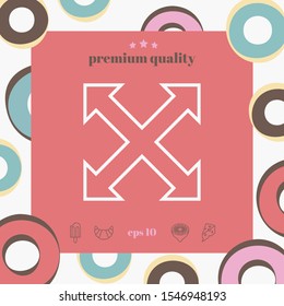 Extend, resize, enlarge line icon. Graphic elements for your design