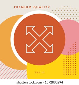 Extend, resize, enlarge line icon. Graphic elements for your design