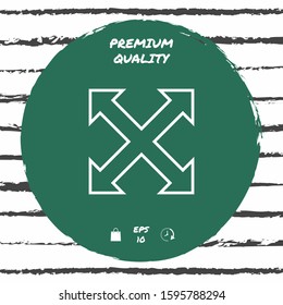 Extend, resize, enlarge line icon. Graphic elements for your design