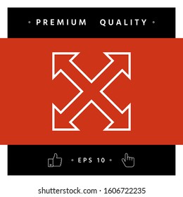 Extend, resize, enlarge line icon. Graphic elements for your design