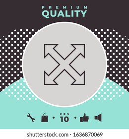 Extend, resize, enlarge line icon. Graphic elements for your design