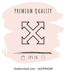 Extend, resize, enlarge line icon. Graphic elements for your design
