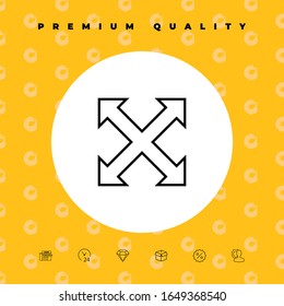 Extend, resize, enlarge line icon. Graphic elements for your design