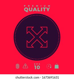 Extend, resize, enlarge line icon. Graphic elements for your design