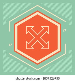 Extend, resize, enlarge line icon. Graphic elements for your design