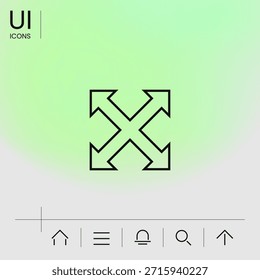 Extender, cambiar el tamaño, agrandar icono de línea