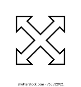 Extend, resize, enlarge line icon