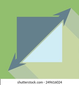 Extend, Re-size, Enlarge With Shadow.Vector illustration