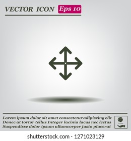 Extend, Re-size, Enlarge. Vector illustration