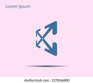 Extend, Re-size, Enlarge. Vector illustration