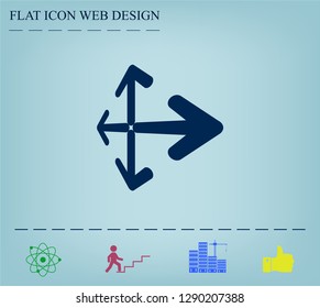 Extend, Re-size, Enlarge. Vector illustration