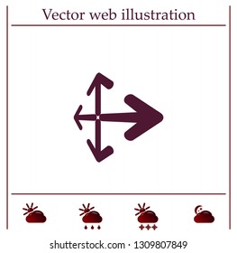 Extend, Re-size, Enlarge. Vector illustration