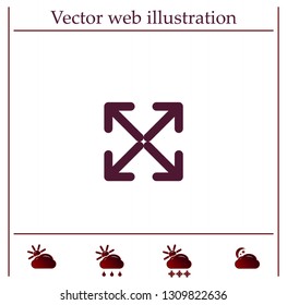 Extend, Re-size, Enlarge. Vector illustration
