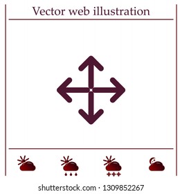 Extend, Re-size, Enlarge. Vector illustration