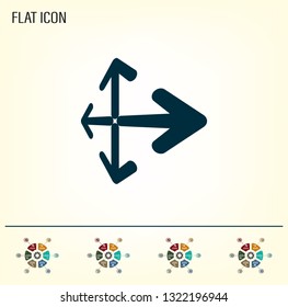 Extend, Re-size, Enlarge. Vector illustration