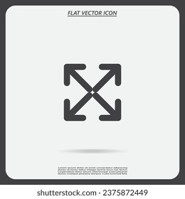 Extend, Re-size, Enlarge. Vector illustration