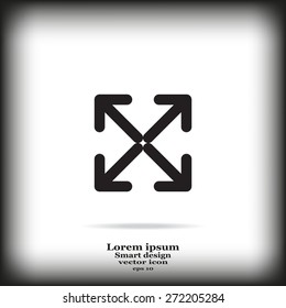 Extend, Re-size, Enlarge. Vector illustration