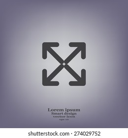 Extend, Re-size, Enlarge. Vector illustration