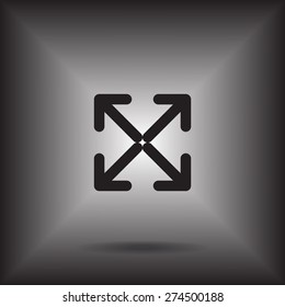 Extend, Re-size, Enlarge. Vector illustration