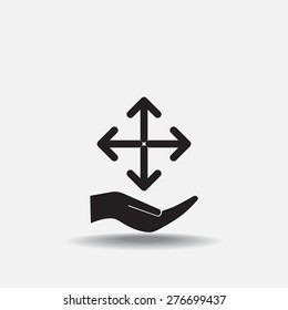 Extend, Re-size, Enlarge. Vector illustration