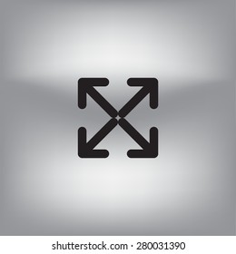 Extend, Re-size, Enlarge. Vector illustration