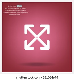 Extend, Re-size, Enlarge. Vector illustration