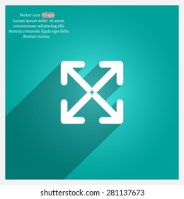 Extend, Re-size, Enlarge. Vector illustration