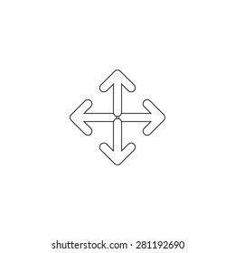 Extend, Re-size, Enlarge. Vector illustration
