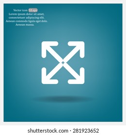 Extend, Re-size, Enlarge. Vector illustration