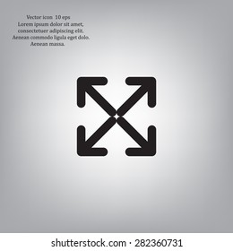 Extend, Re-size, Enlarge. Vector illustration