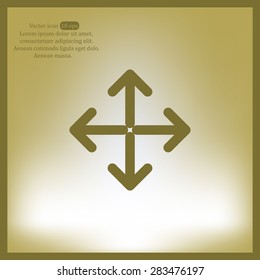 Extend, Re-size, Enlarge. Vector illustration