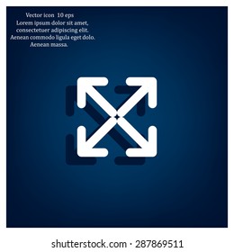 Extend, Re-size, Enlarge. Vector illustration