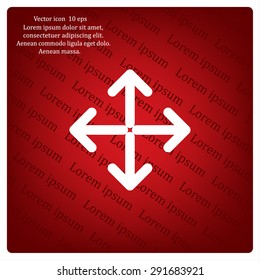 Extend, Re-size, Enlarge. Vector illustration