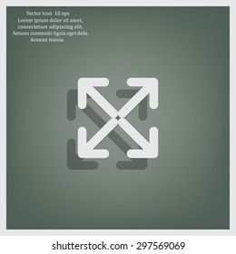 Extend, Re-size, Enlarge. Vector illustration