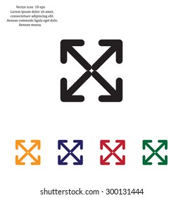 Extend, Re-size, Enlarge. Vector illustration