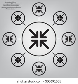 Extend, Re-size, Enlarge. Vector illustration