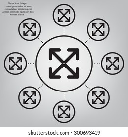 Extend, Re-size, Enlarge. Vector illustration