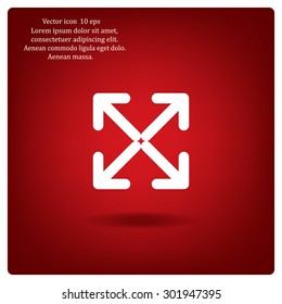 Extend, Re-size, Enlarge. Vector illustration