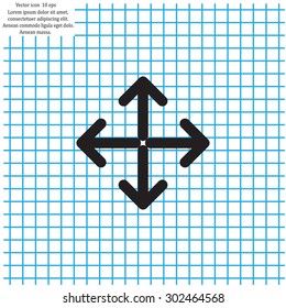 Extend, Re-size, Enlarge. Vector illustration