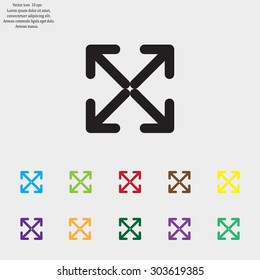 Extend, Re-size, Enlarge. Vector illustration