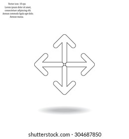 Extend, Re-size, Enlarge. Vector illustration