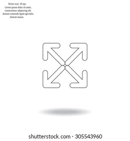 Extend, Re-size, Enlarge. Vector illustration