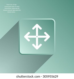 Extend, Re-size, Enlarge. Vector illustration